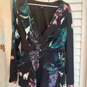 Floral Long Sleeve Romper